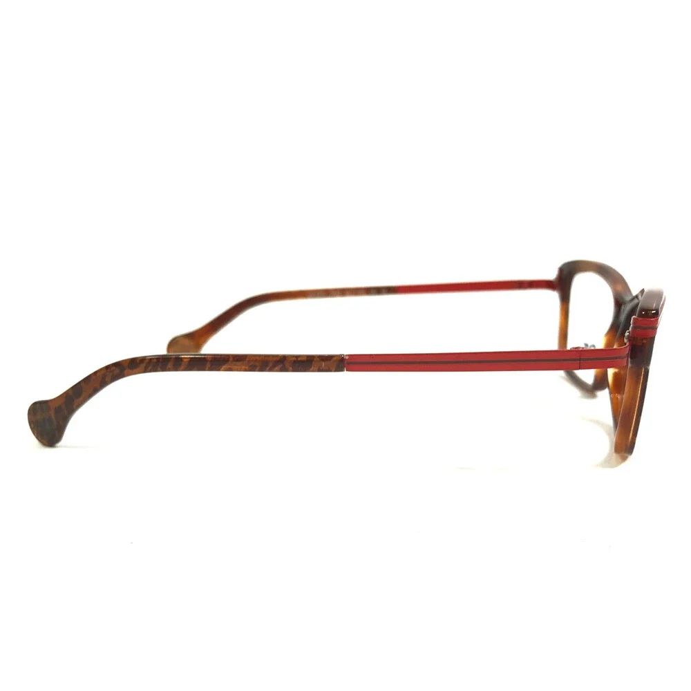BOZ Eyeglasses Frames WOODY 9530 Brown Panther Red Matte Striped 53-15.5-135